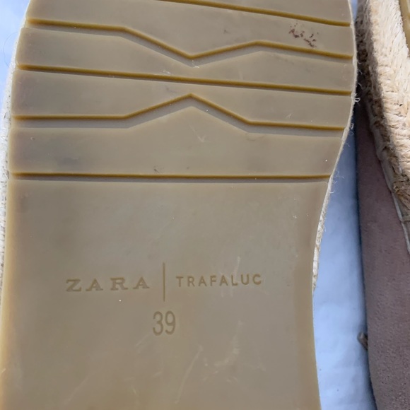 Zara Trafaluc espadrilles lace up flats EU39 suede upper - Picture 7 of 11
